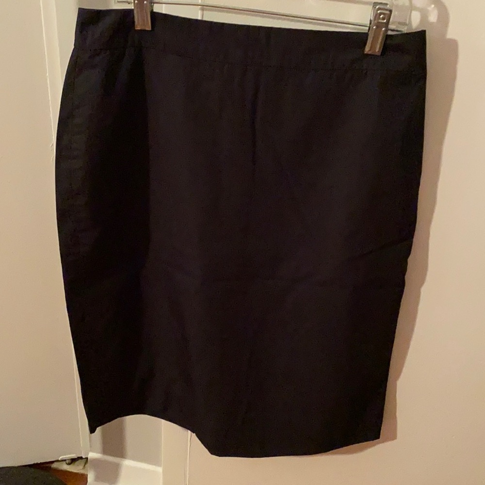 J.Crew collection cotton black pencil skirt